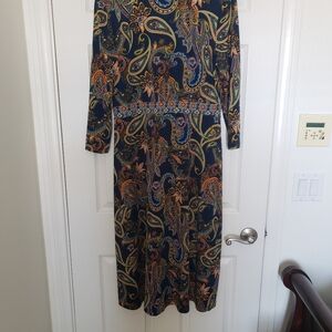 Beautiful Blue and Green Flowy Dress